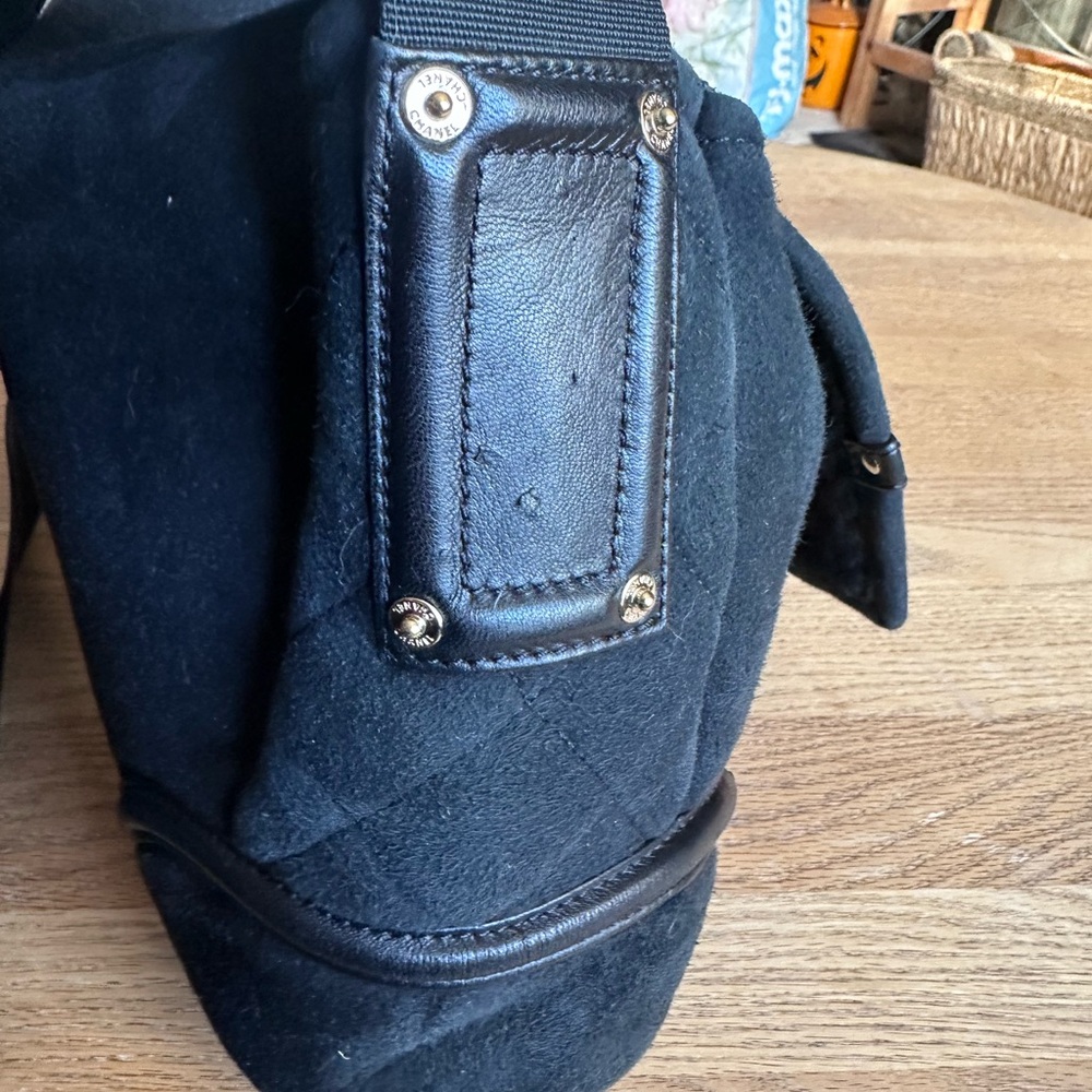Chanel Crossbody suede and lambskin black in color. - Picture 6 of 16